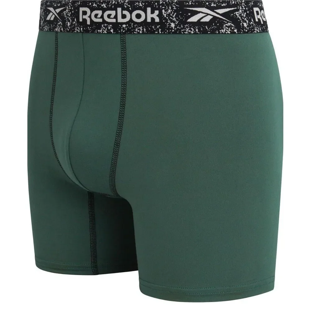 Reebok Tech Series Performance Boxer Briefs Long Leg 3 Pack Men's‎ Size Med New